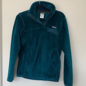 Patagonia M women’s teal retool snap pullover